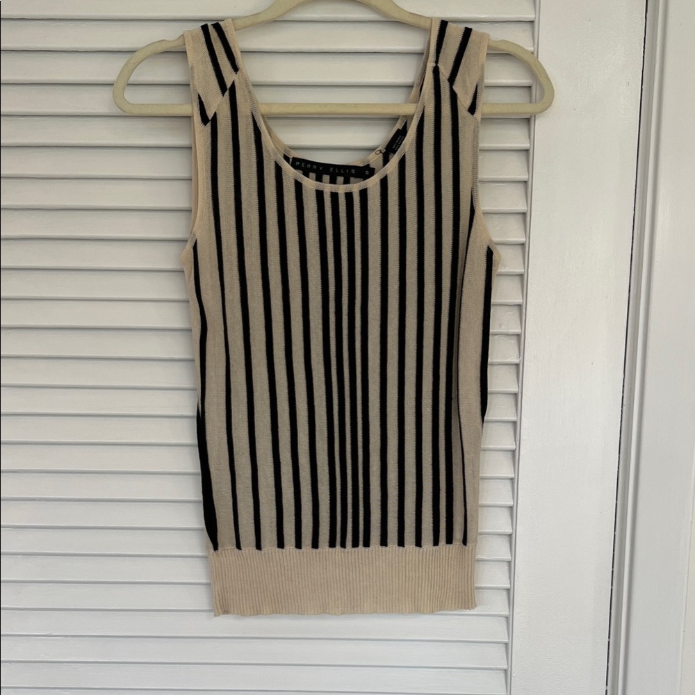 Perry Ellis vintage knit striped tank